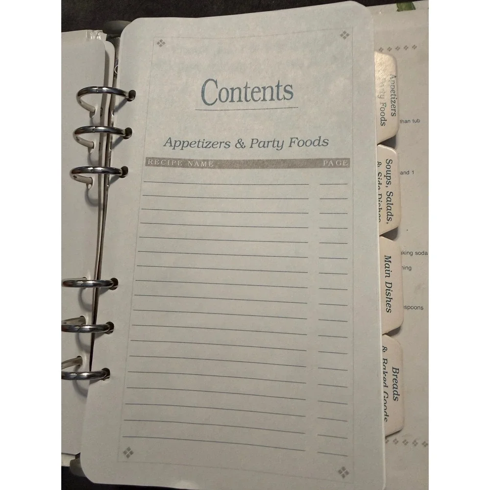 Vintage 1992 Markings Thomas Nelson Recipe Book Journal 6-Ring Binder Vegetable